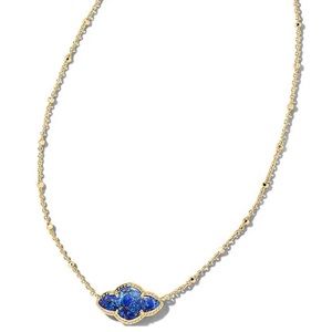 Kendra Scott Abbie Gold Pendant in Lapis Blue